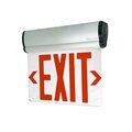 Nora Lighting Surface Adj. LED Edge-Lit Exit Sign, 6" Red Ltr., Single Face/Mirrored Acrylic, Aluminum Housing NX-812-LEDRMA